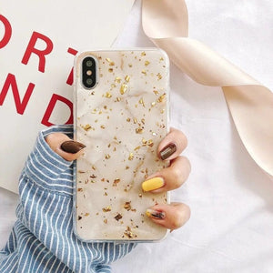 Luxury Gold Foil Phone Case For iPhone