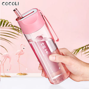 Plastic Straw Water Bottle