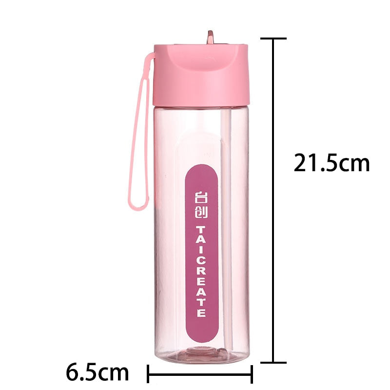 Plastic Straw Water Bottle