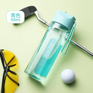 Plastic Straw Water Bottle