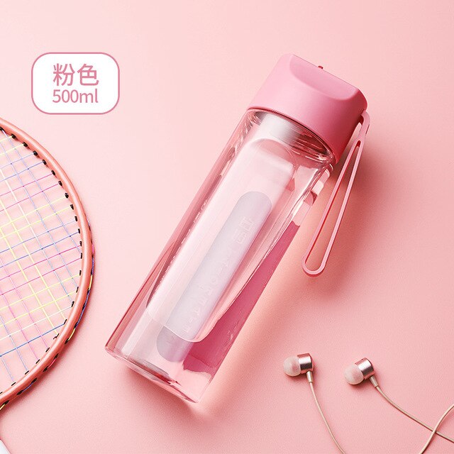 Plastic Straw Water Bottle