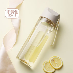 Plastic Straw Water Bottle