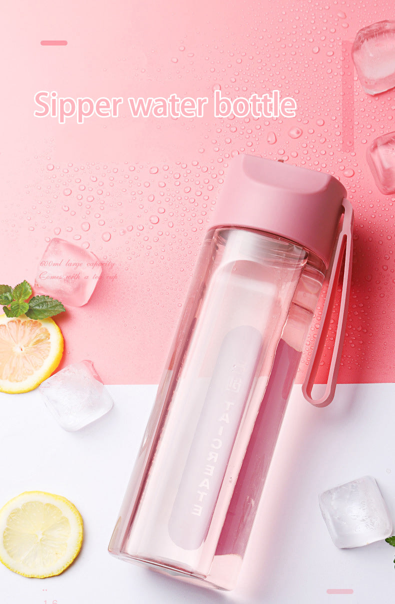 Plastic Straw Water Bottle