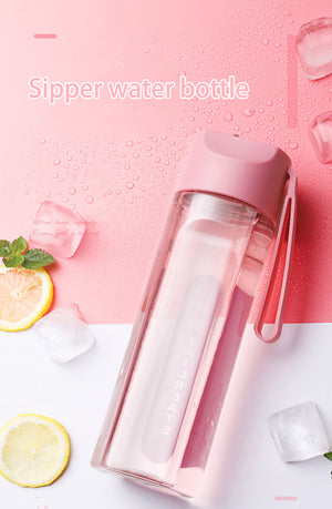 Plastic Straw Water Bottle