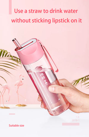 Plastic Straw Water Bottle