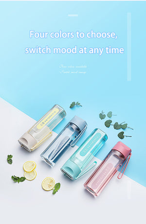 Plastic Straw Water Bottle