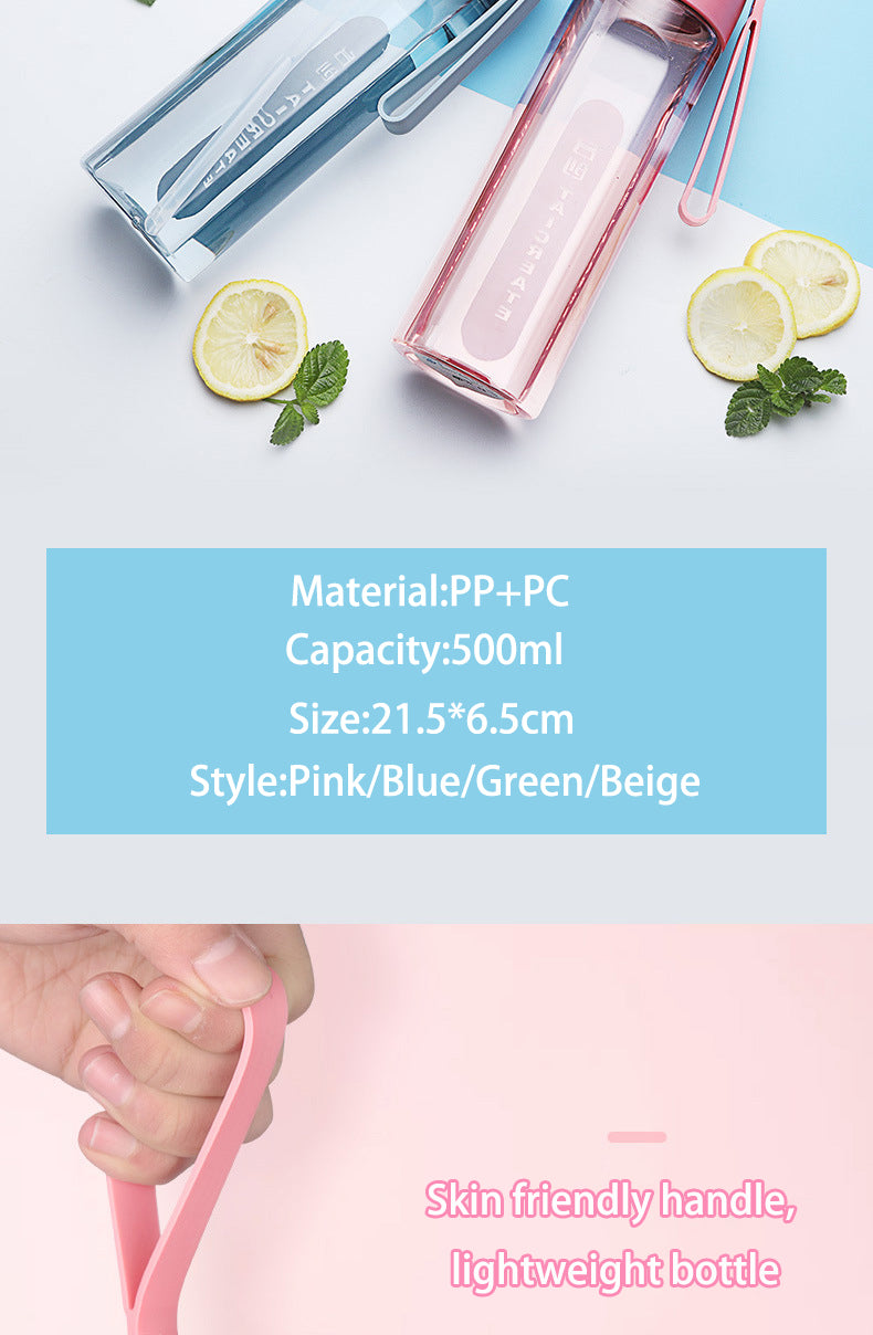 Plastic Straw Water Bottle