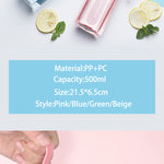 Plastic Straw Water Bottle