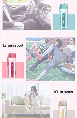 Plastic Straw Water Bottle