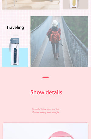 Plastic Straw Water Bottle