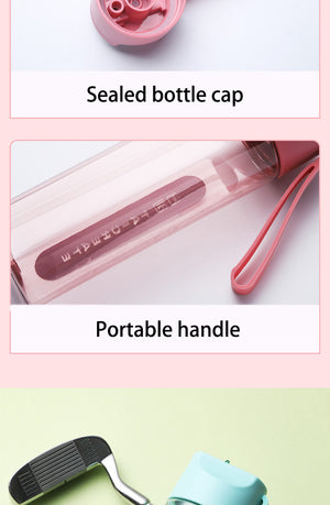 Plastic Straw Water Bottle