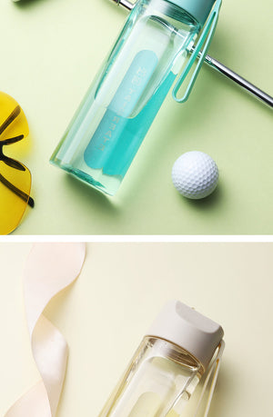 Plastic Straw Water Bottle