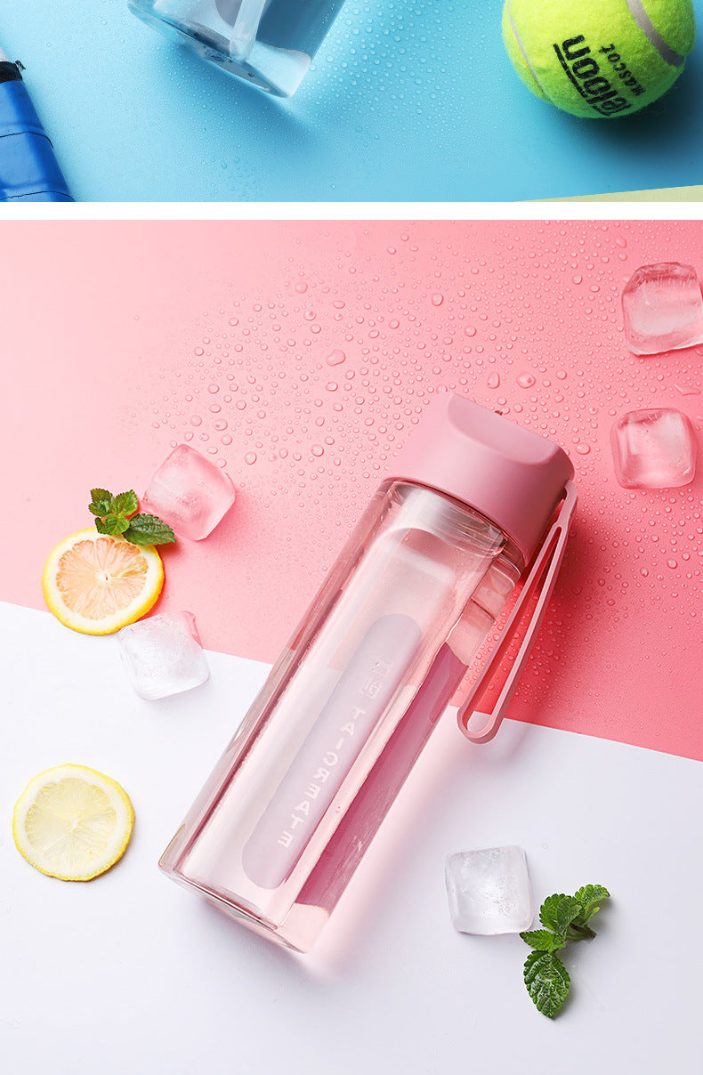 Plastic Straw Water Bottle